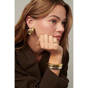 MEGA Jumbo Double Knot Earrings in Brass & 14k Gold Vermeil